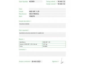 MOD GRF 1-29 (TETRASUBSTITUED 29-AMINO ACID PEPTIDE HORMONE)