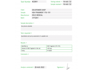 HGH FRAGMENT 176-191 (RECOMBINANT HUMAN GROWTH HORMONE FRAGMENT 176-191)