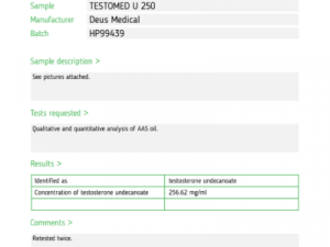 TESTOMED U 250 INJECTABLE STEROID IN AMPOULES